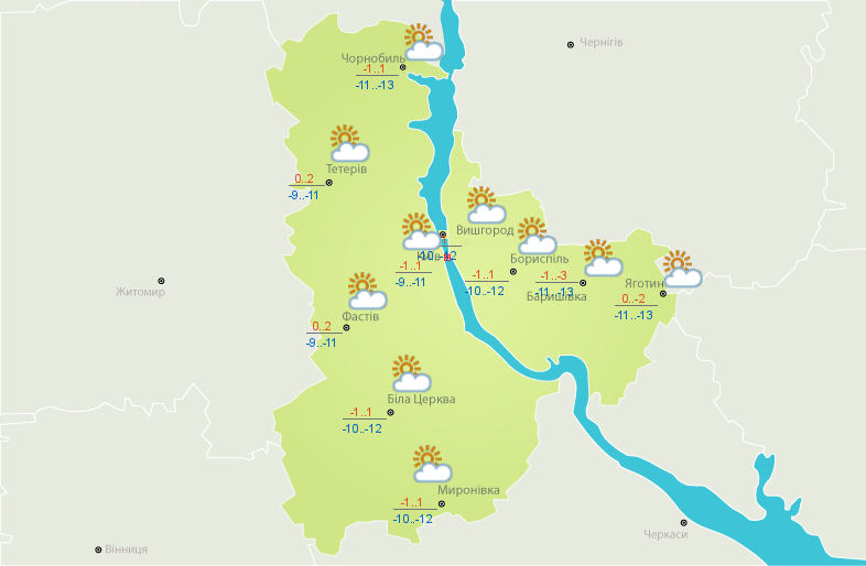 Погода на сьогодні: в Україні місцями дощі з мокрим снігом, температура до +8